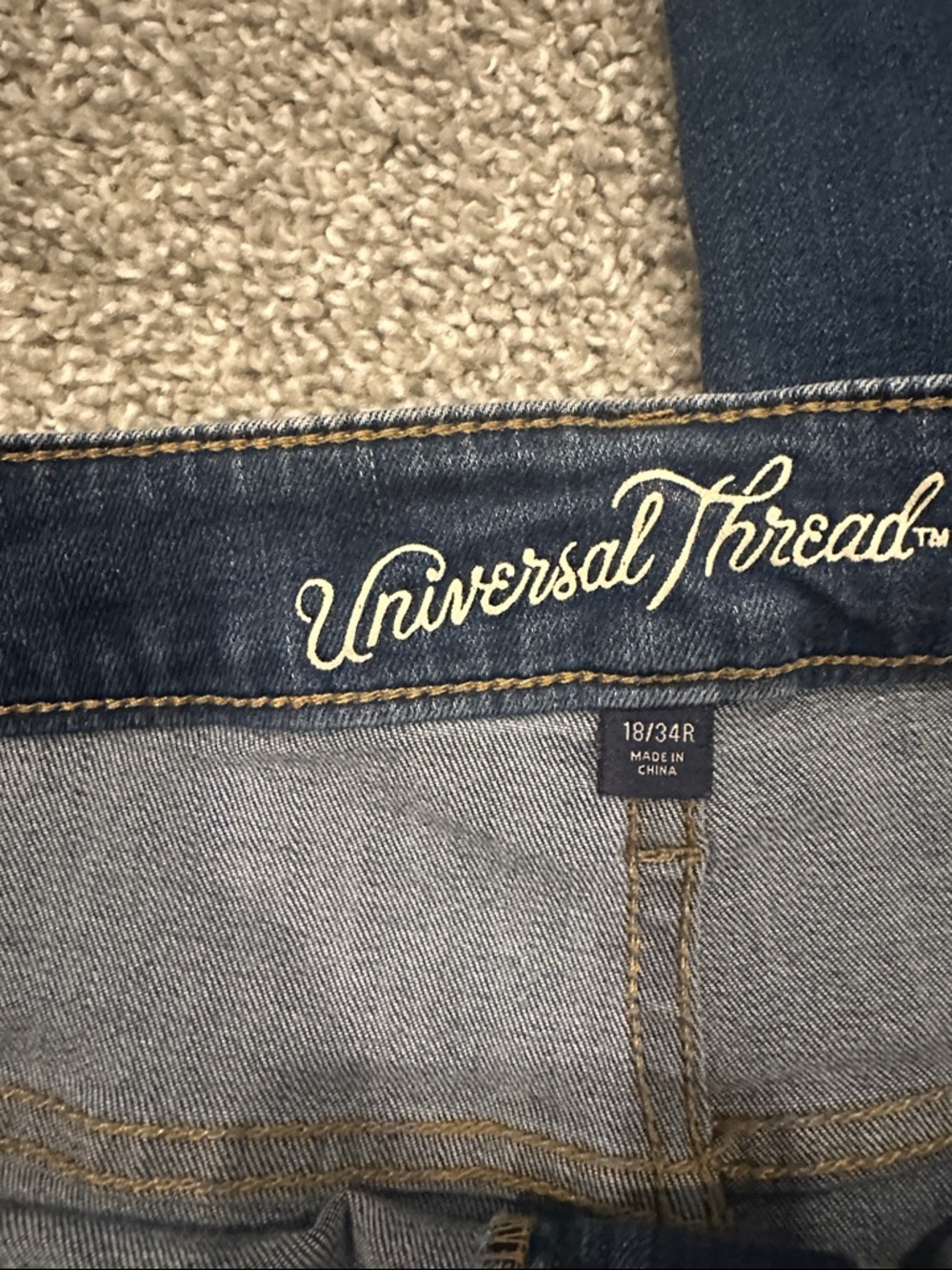 Universal Thread Dark Blue Distressed Jeggings - Picture 3 of 4
